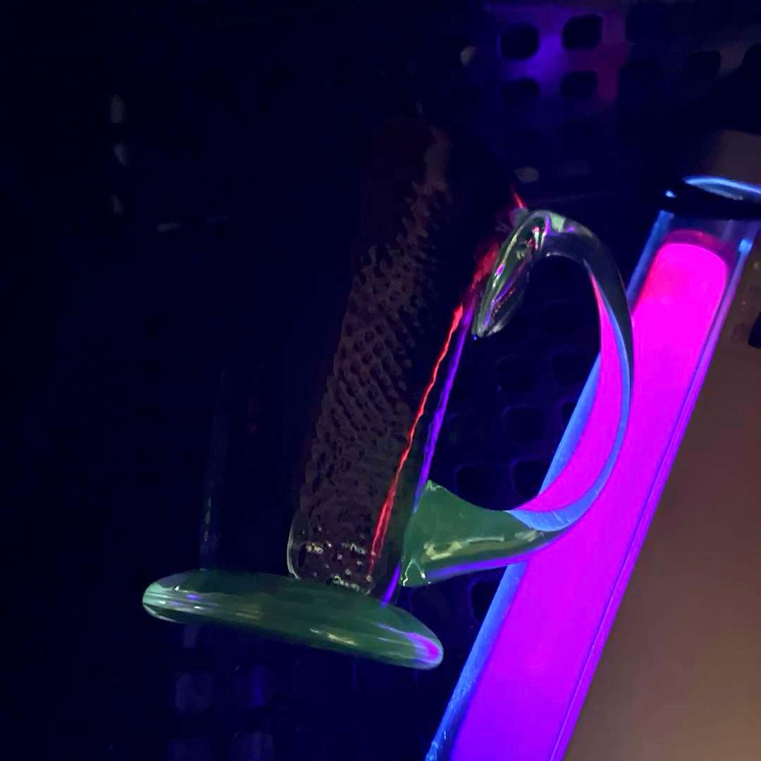 骨董 時代 希少金赤ガラス 取手付き プレス調 アイスクリームコップ