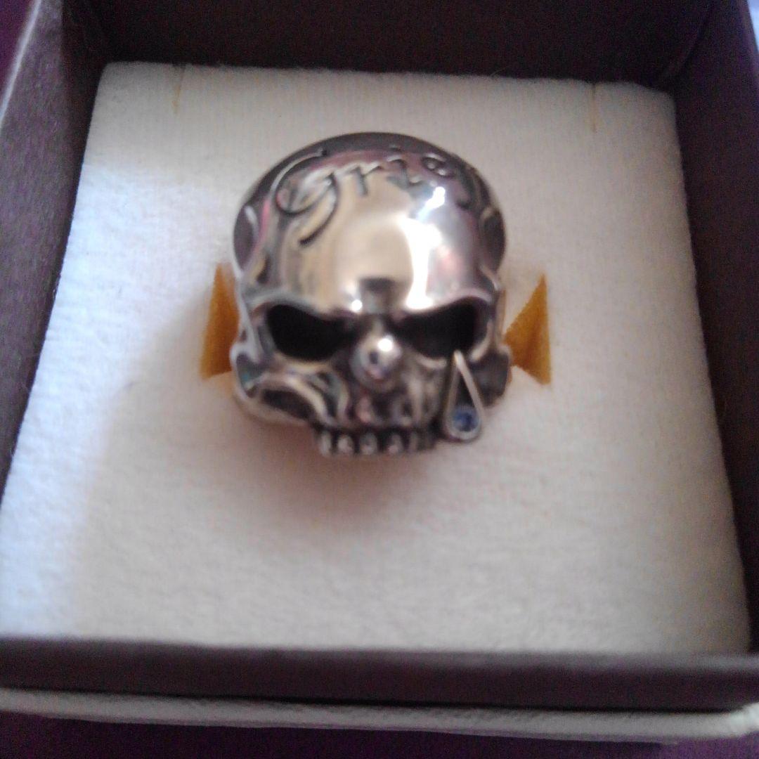 美品 F.A.L スカル バラ デザイン シルバー925リング 2個セット