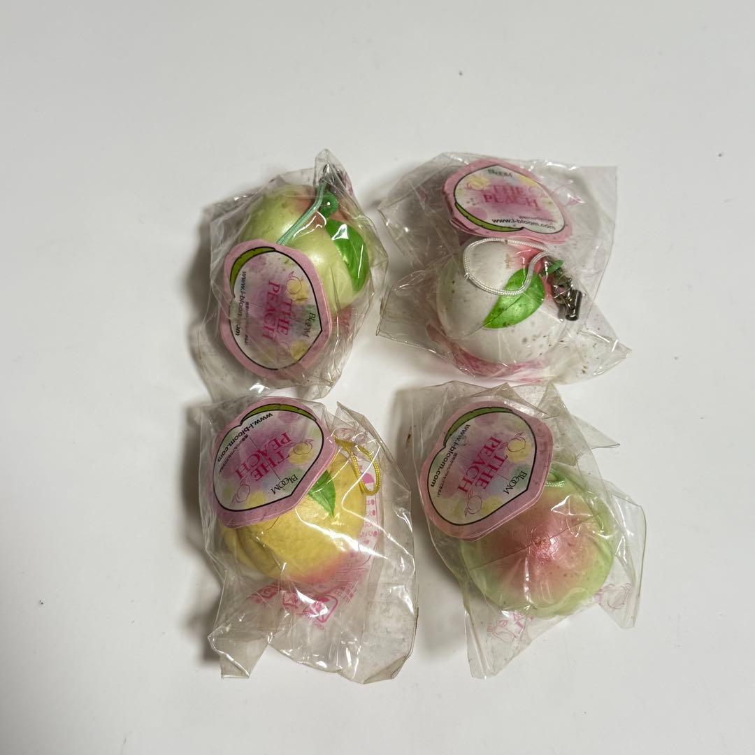 BLOOM スクイーズ THE PEACH ピーチストラップ まとめ売り　柄あり スクイーズ ブルーム BLOOM ザ・ピーチ フロッキータイプ 桃