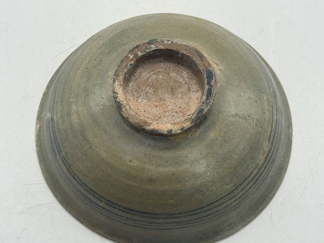 古安南　染付花卉紋お碗① アンティーク　送料込み251114