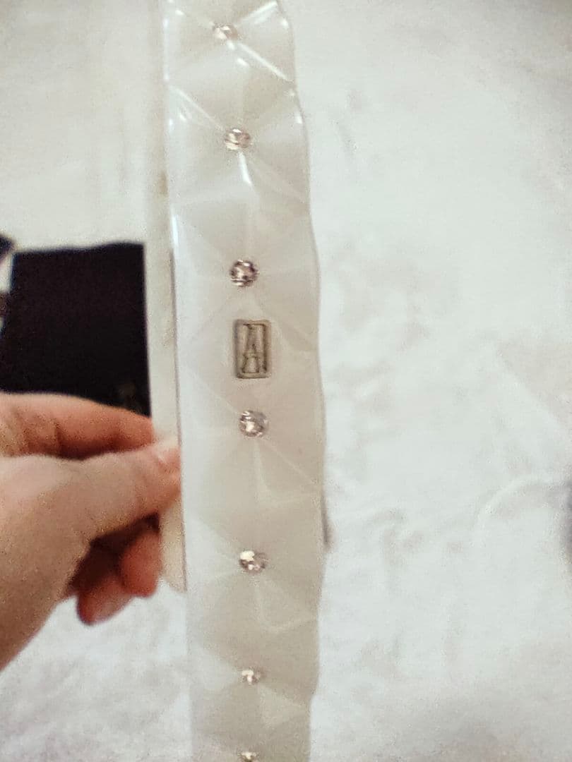 アレクサンドルドゥパリ カチューシャ ホワイト スワロフスキー ヘアアクセサリー