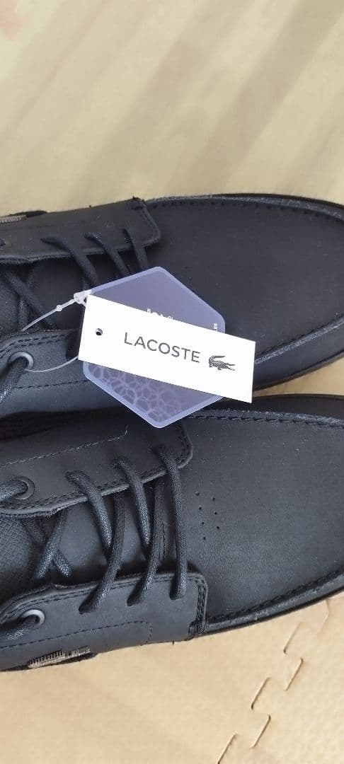 LACOSTE ブラック メンズシューズ