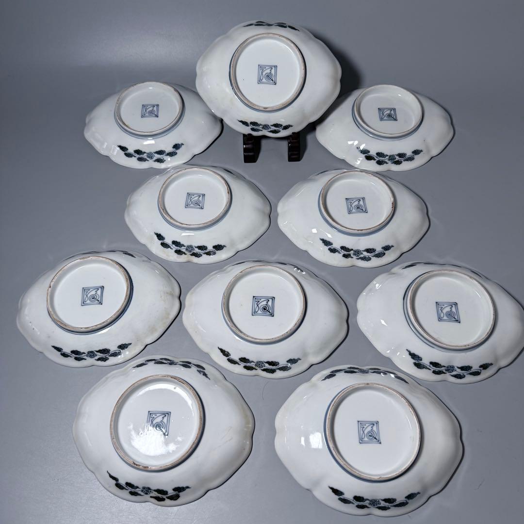 大正〜昭和初期 十二代柿右衛門 錦 丸文様 鳳凰文 変形