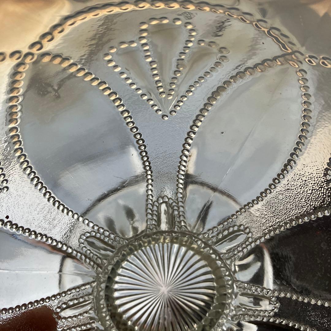 イギリスアンティーク ノースウッド オパールセントガラス大型コンポート