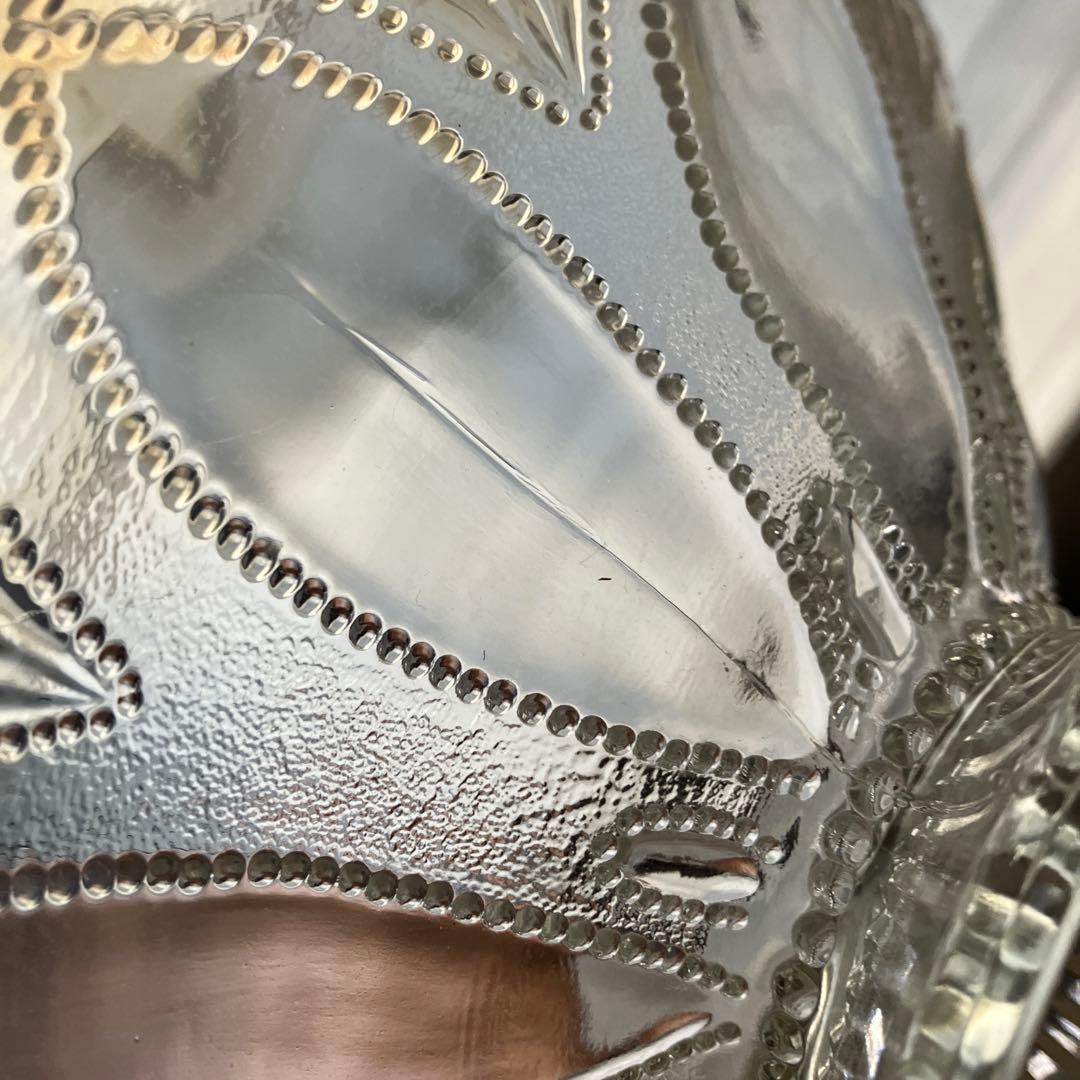 イギリスアンティーク ノースウッド オパールセントガラス大型コンポート