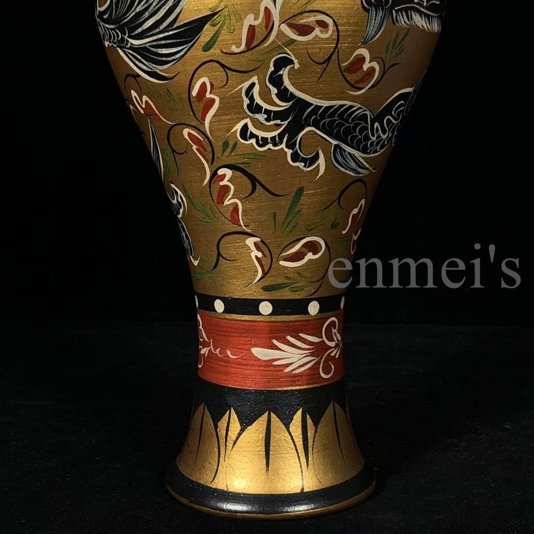 中国古美術・旧蔵宋汝窯・宋真宗御賜款彩繪龍紋