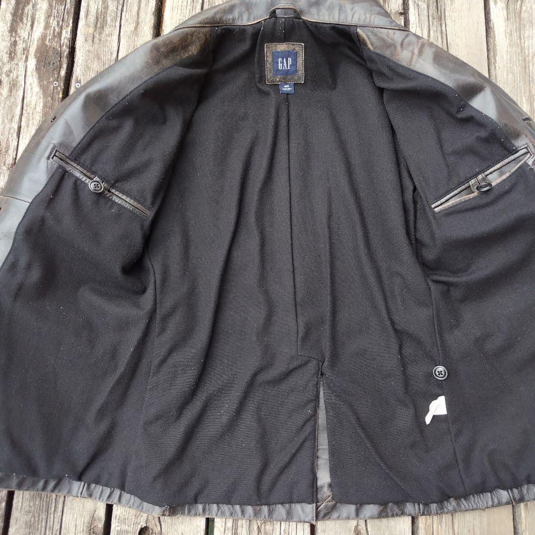 90's OLD GAP ジップアップ レザー カーコート レザージャケット 90
