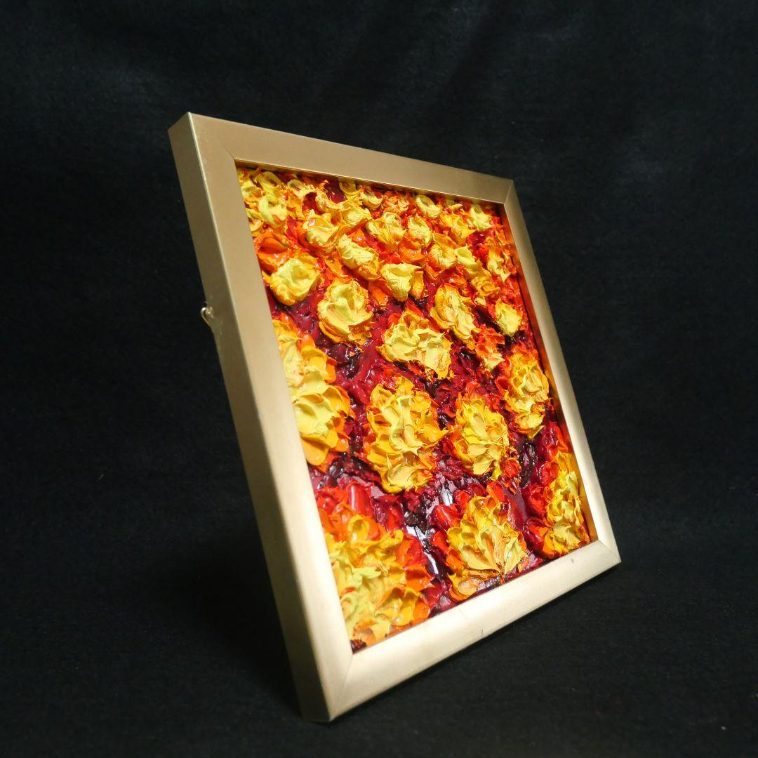 油絵 油彩 油彩画 絵画 絵 ミニ絵画 【マリーゴールド】