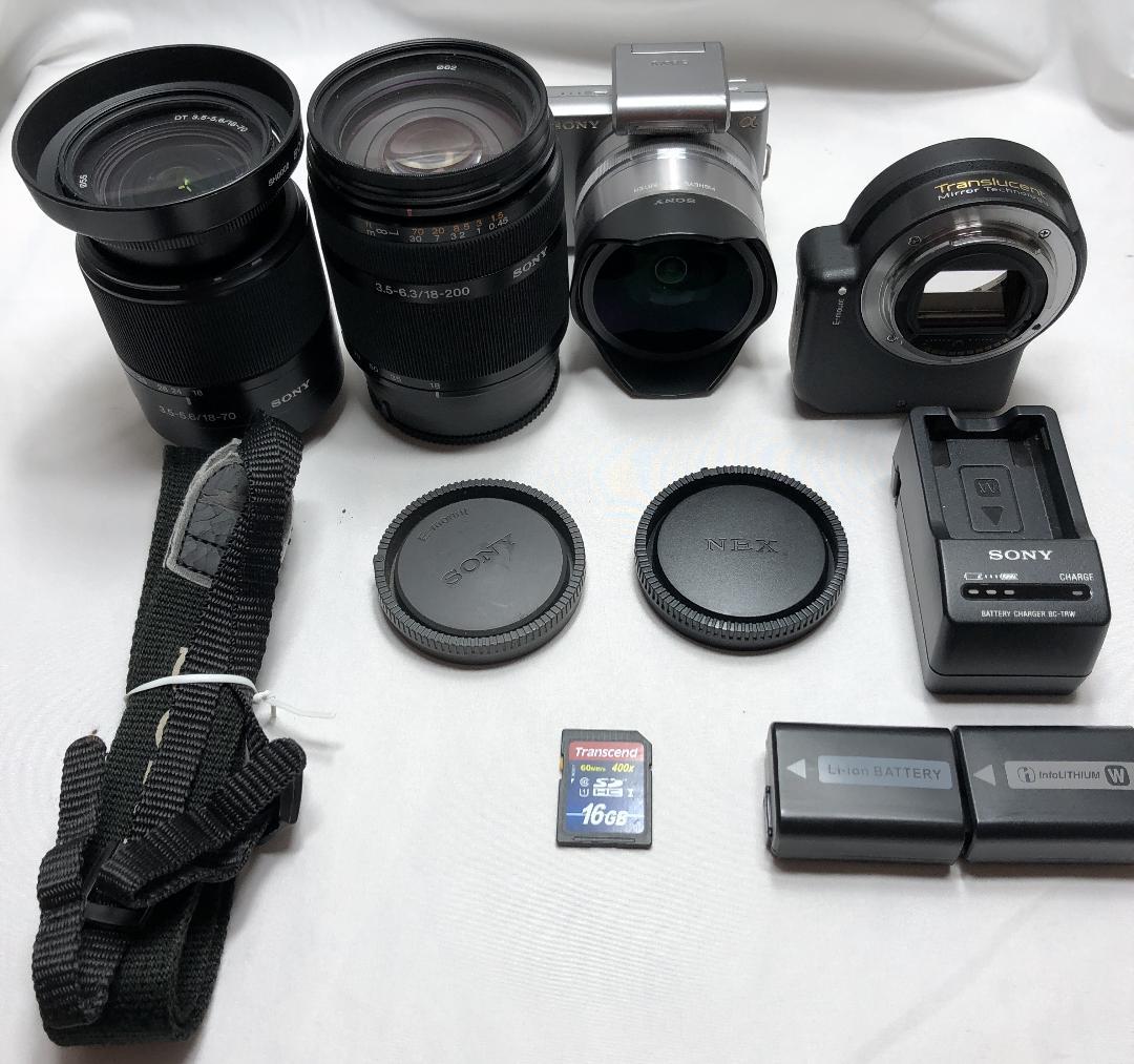 ソニー SONY NEX-5 ミラーレス デジタルー眼 カメラ フラッシュ付き