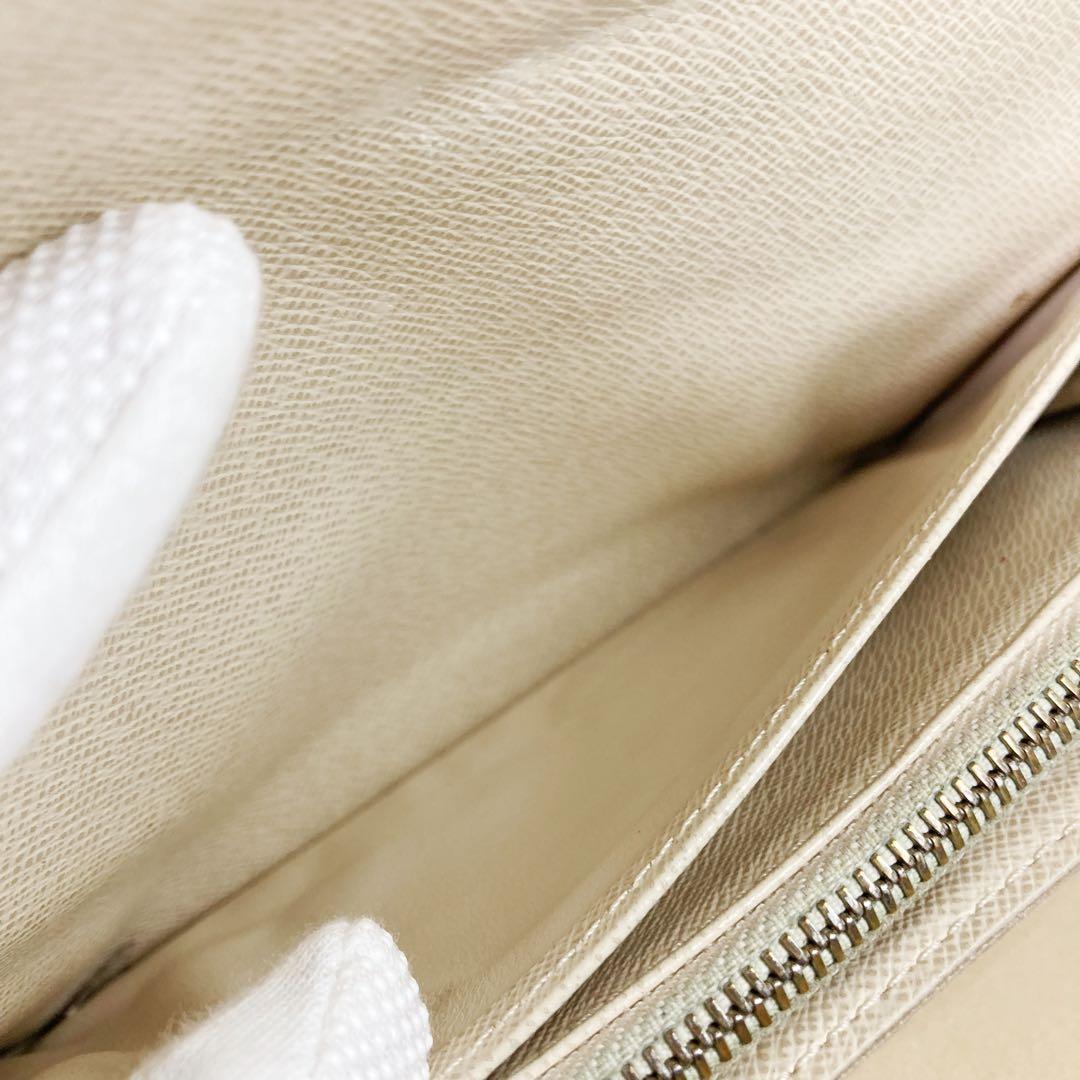 【美品】ルイヴィトン ☆ポルトフォイユサラ ダミエ アズール 長財布