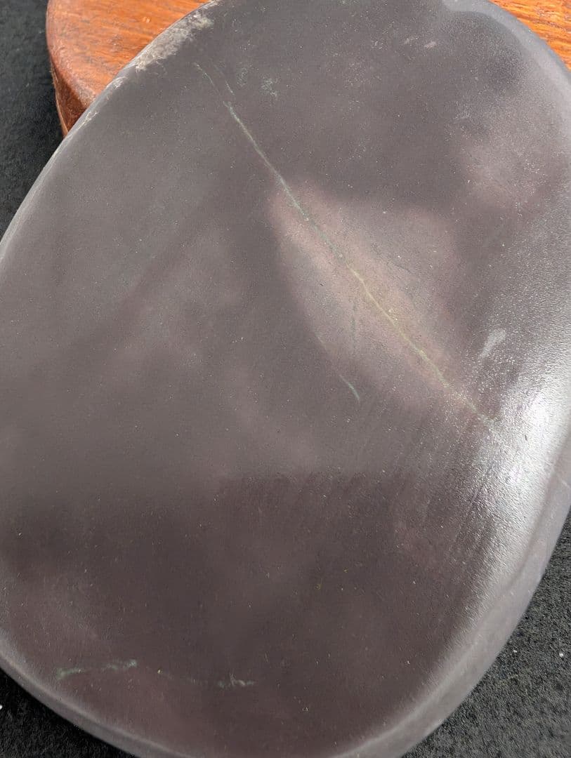 端渓　中国　硯　水巌　水裂紋　老坑