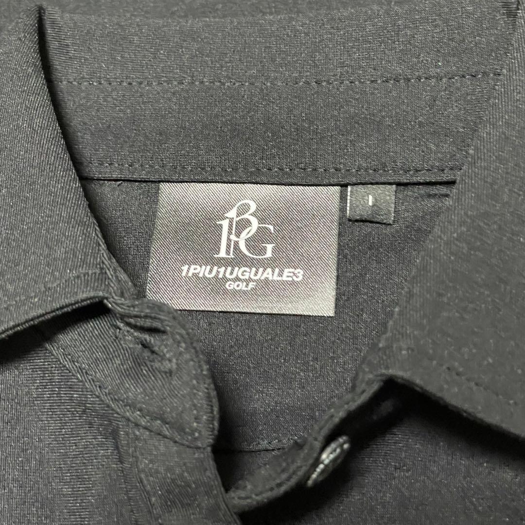 【WMNS: Sサイズ】1PIU1UGUALE3 シャツ　サイドロゴ　ブラック