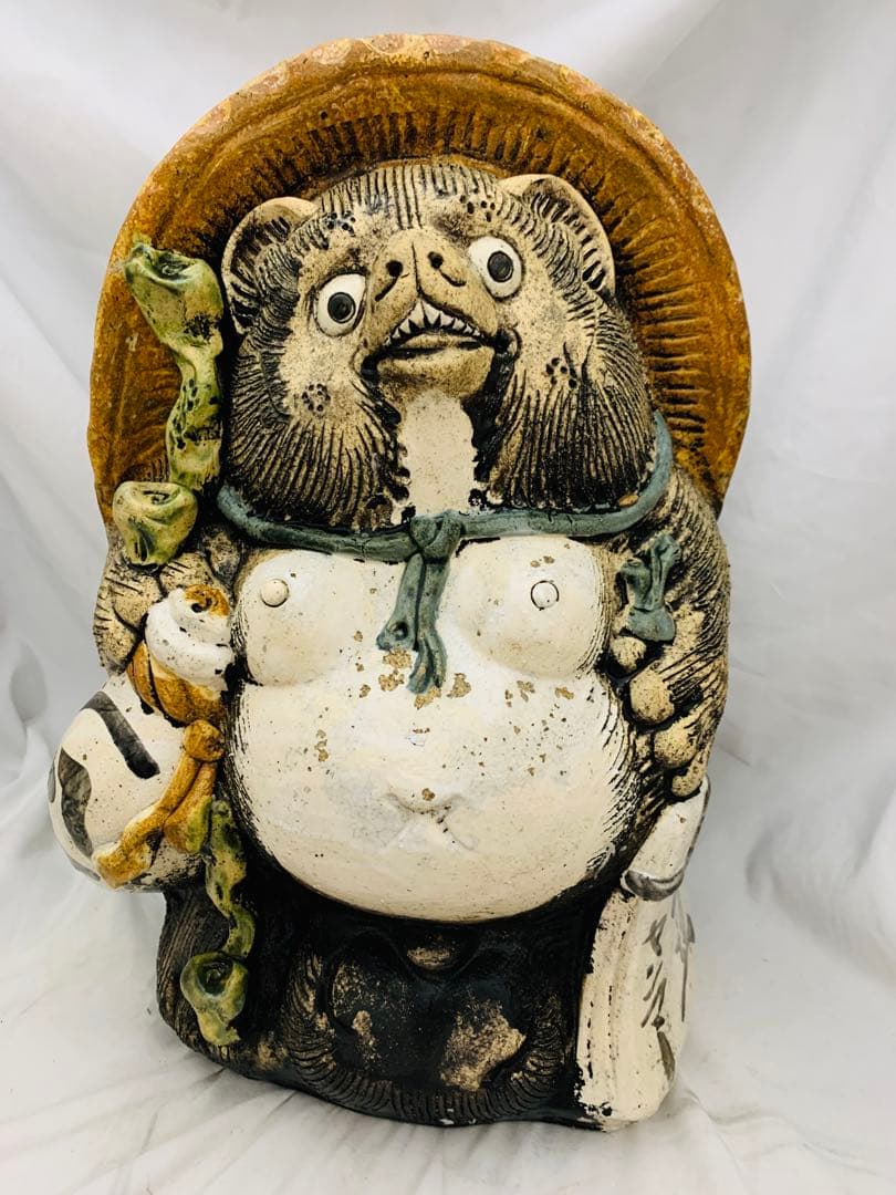 狸庵作 信楽焼 狸 高さ62cm 大型 手作り 置物 商売繁盛 開運 狸庵