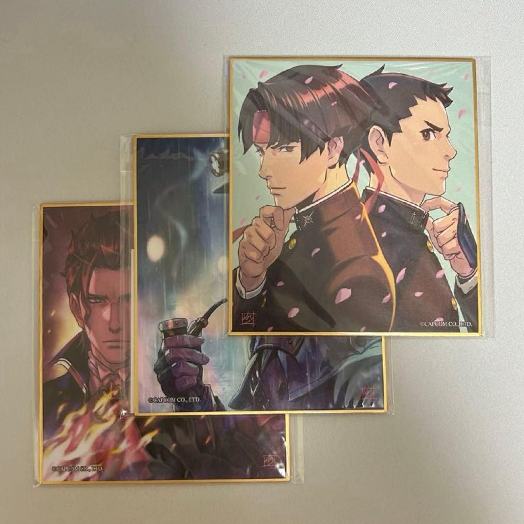 大逆転裁判 塗和也描き下ろしミニ色紙 全3種