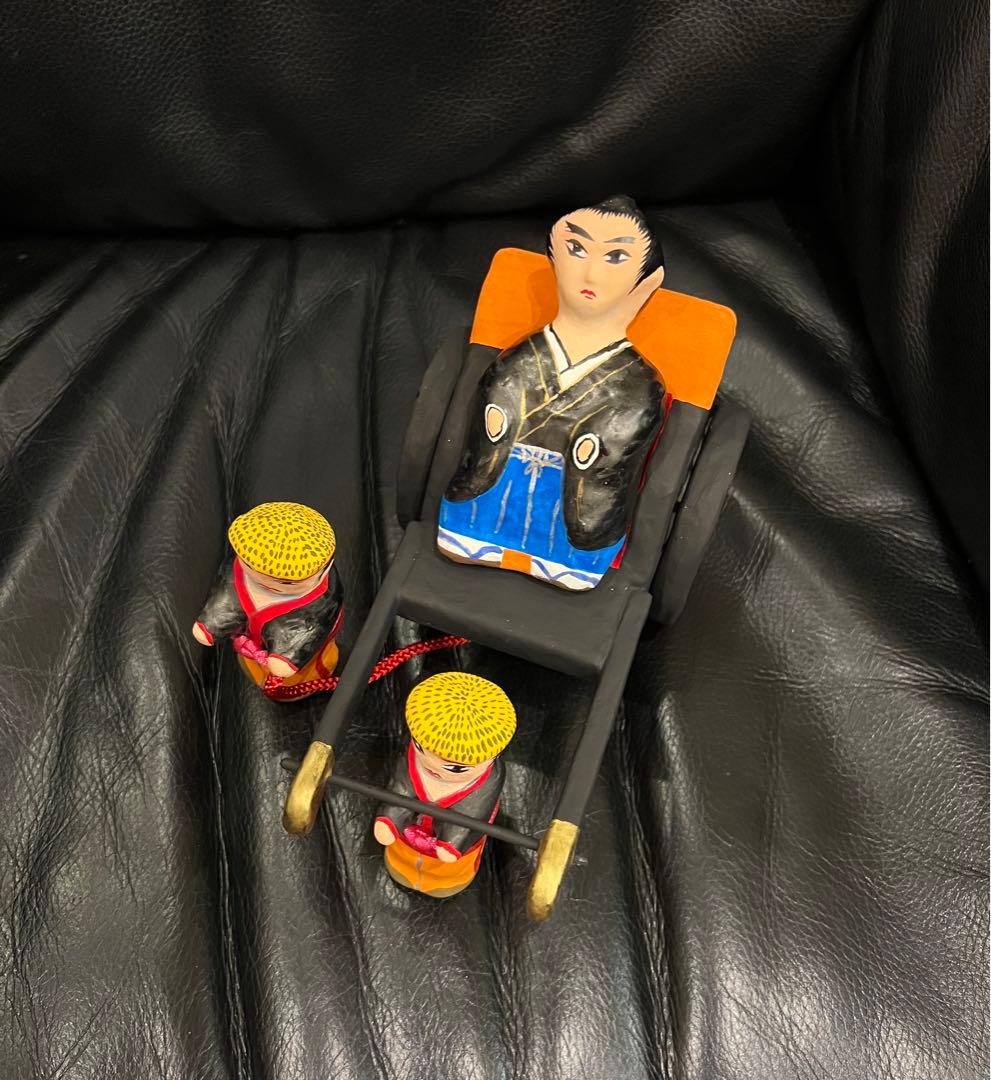 長門張子 角力 人力車 民芸品 郷土玩具