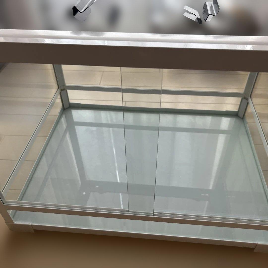 飼育ケージ 透明ガラス メッシュ蓋付き 付属品3個 爬虫類ケ