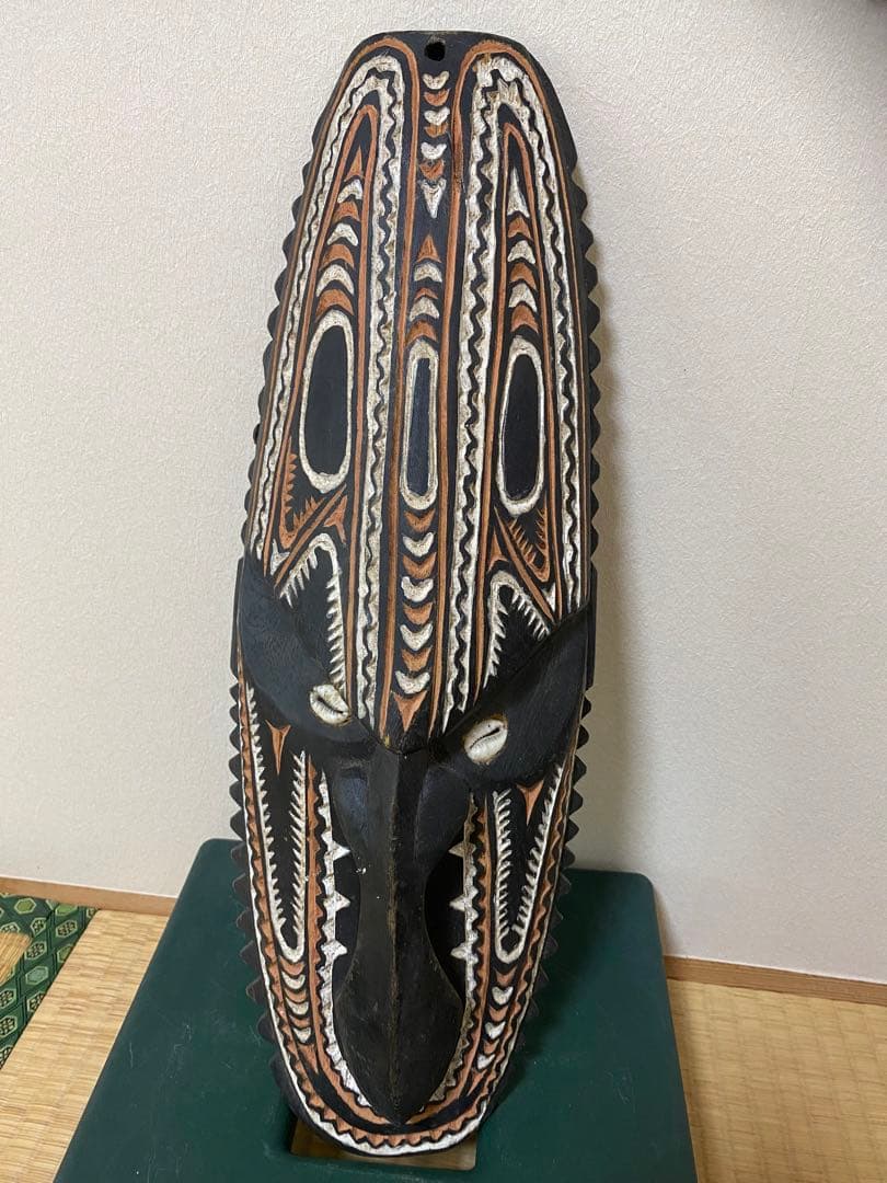 パプアニューギニア お面 マスク 木製 木彫り 壁掛け