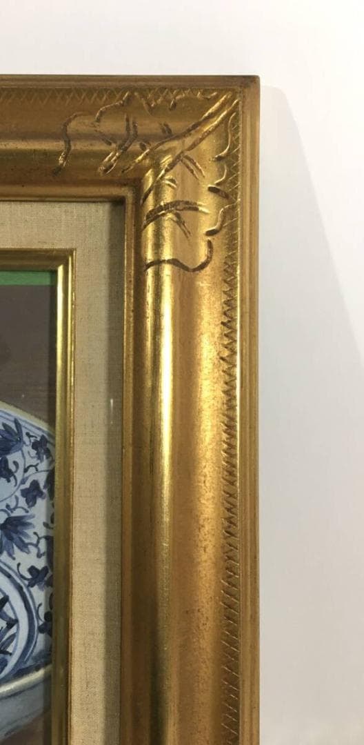 ○真作保証品 小館善四郎 油彩 白桃 直筆サイン/裏書 1975年太宰治 義弟