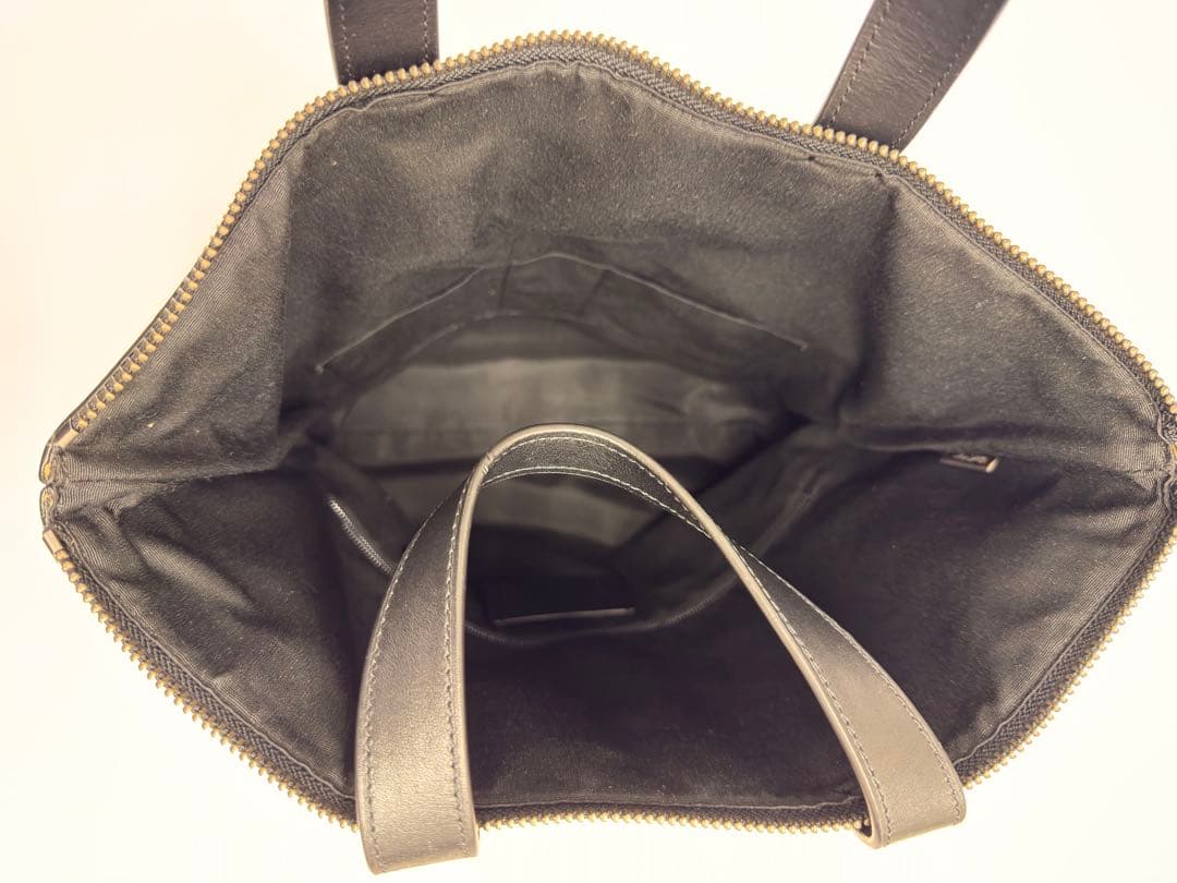 【新品未使用】COACH ブラック レザービジネスバッグ