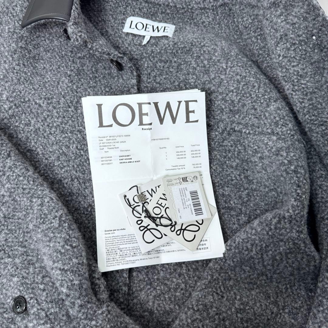 現行品★美品LOEWE カシミヤ ウール オーバーシャツ 48
