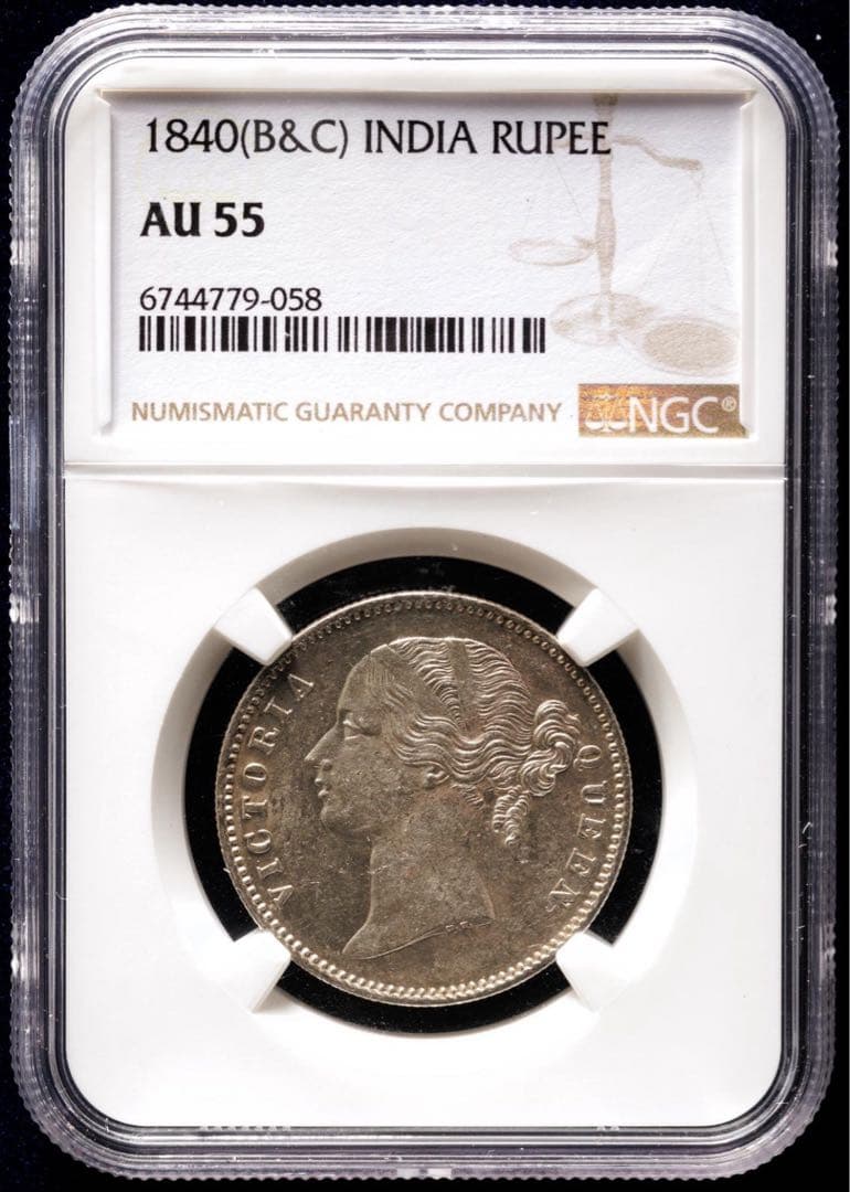 NGC AU55』英領インド1ルピー銀貨(1840年) - メルカリ