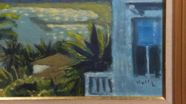 一枚の絵取扱作品 堀田高 直筆サイン『南仏カーニュにて マントン暮色