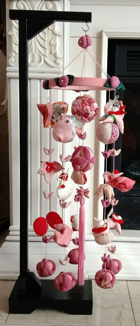 吊るし飾　✿台付✿　吊るし雛　ちりめん細工　ハンドメイド　ひな祭り