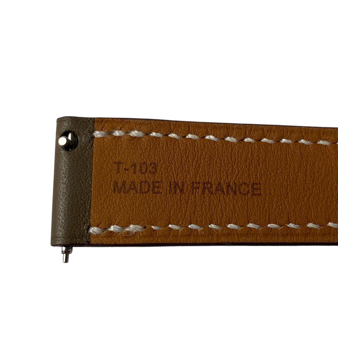 美品 エルメスHERMES Hウォッチベルト エトゥープ Z刻印 HH1.201