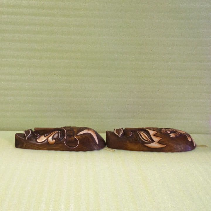 インドネシア お面 マスク 民族面 木彫り面 木製 木彫り 壁掛け 魔除け