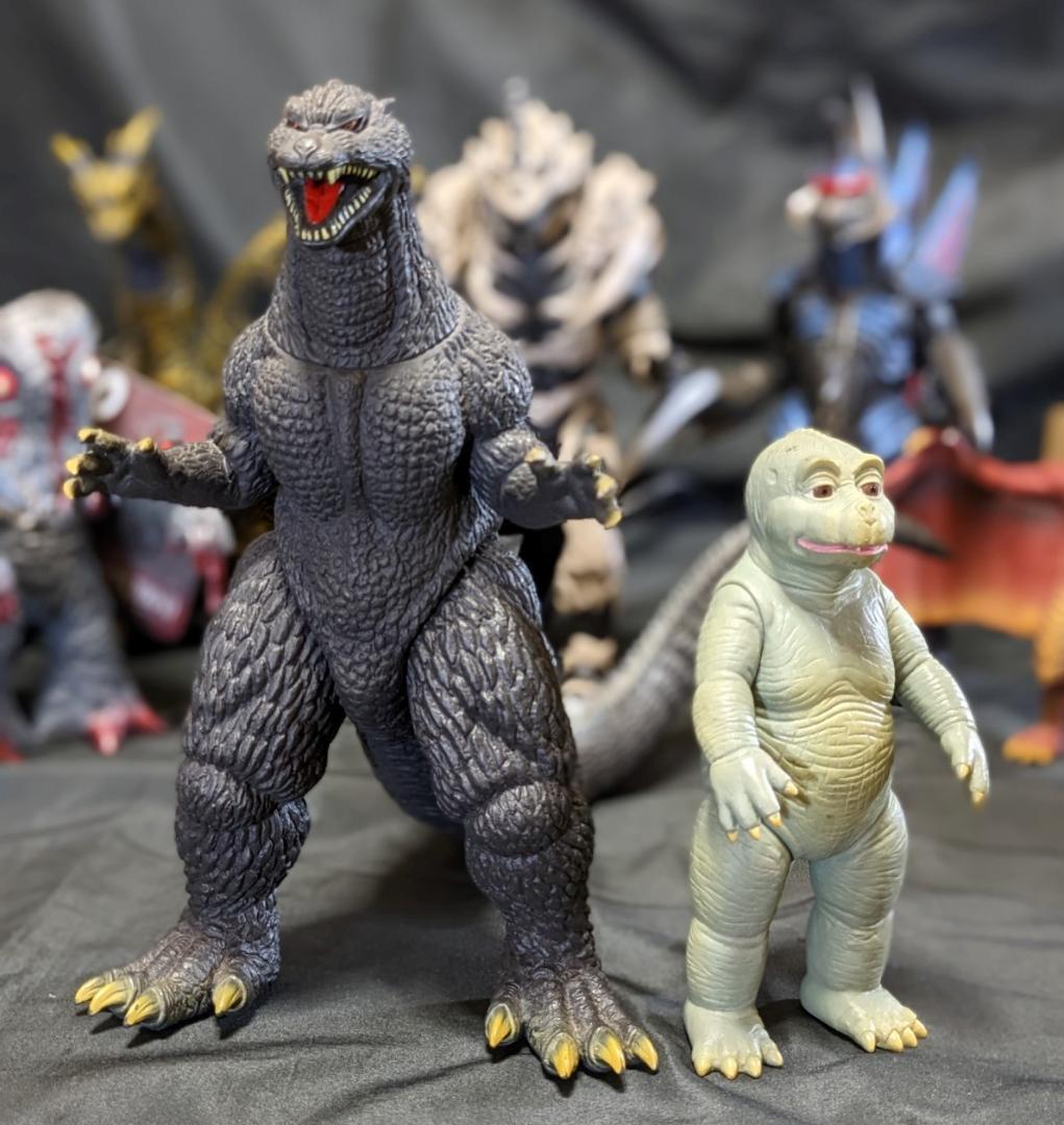 FWゴジラ・カイザーギドラ・モンスターX・ミニラ他（バンダイ）ソフビ