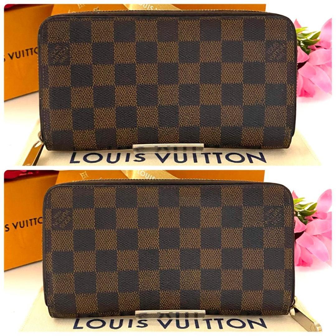 ルイ ヴィトン◎ジッピーウォレット ダミエ 茶 ラウンドファスナー