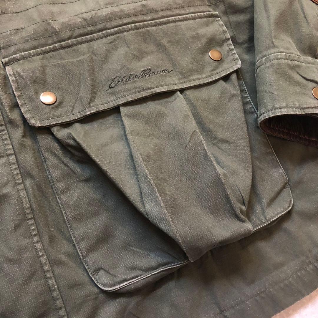 90〜00sヴィンテージエディーバウアーハンティングジャケット切り替えレザー