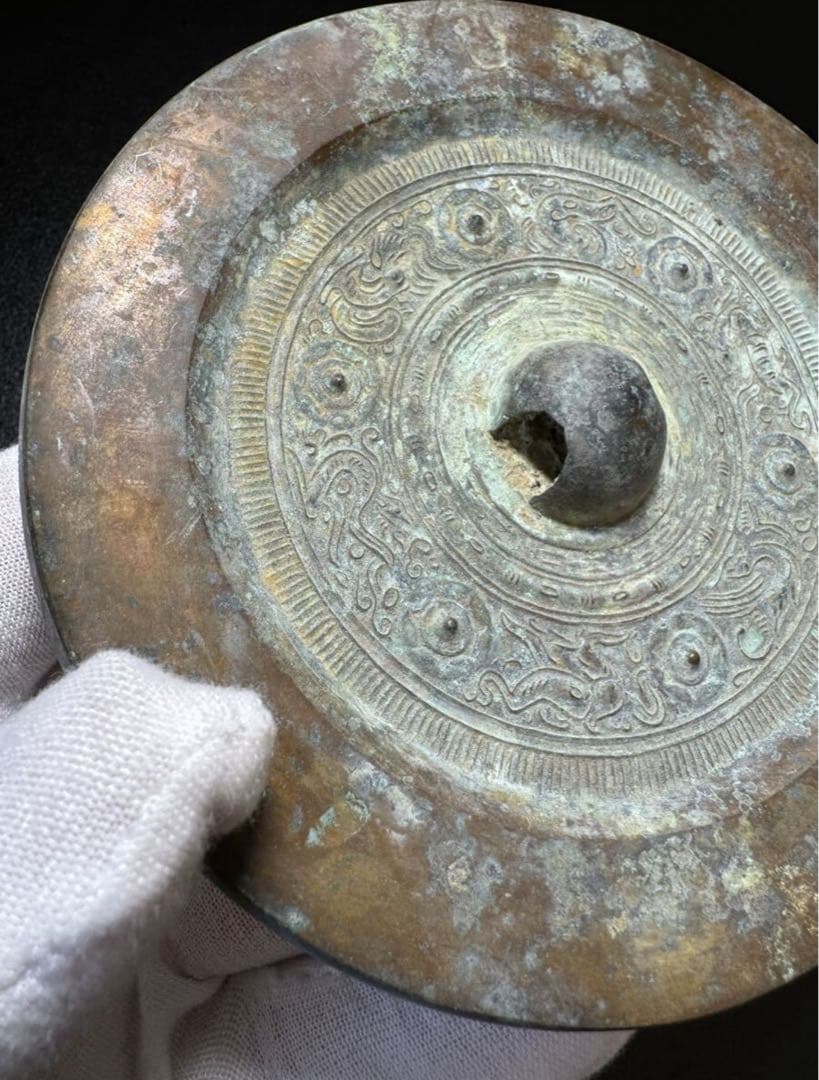 漢代 乳丁神獣 W中国古美術 極細工 工芸品 美術品置物