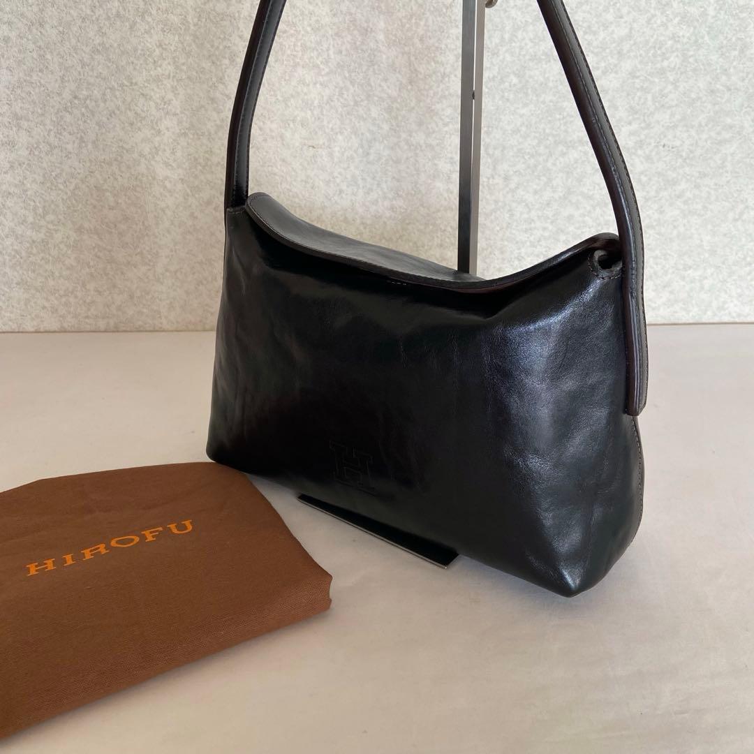 HIROFU ヒロフ ベリーナ 本革 レザー フォーマル バッグ 黒 希少