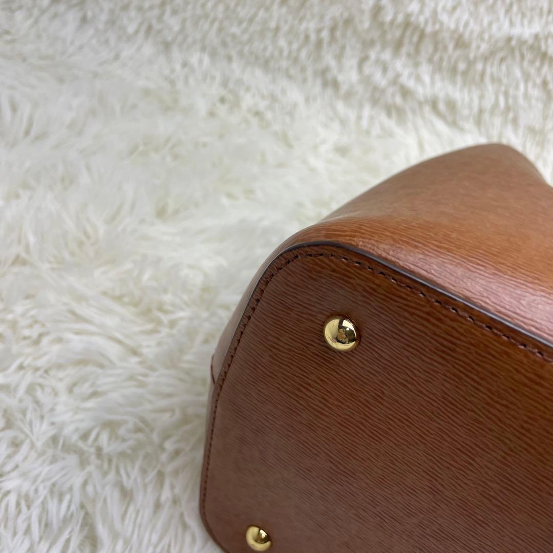 ローレンラルフローレン 2way ハンドバッグ ブラウン 保存袋付