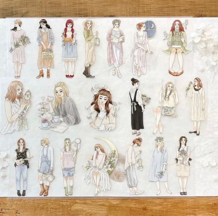 Windry R. 海外マスキングテープ 女の子 Windry R. Everyday petテープ