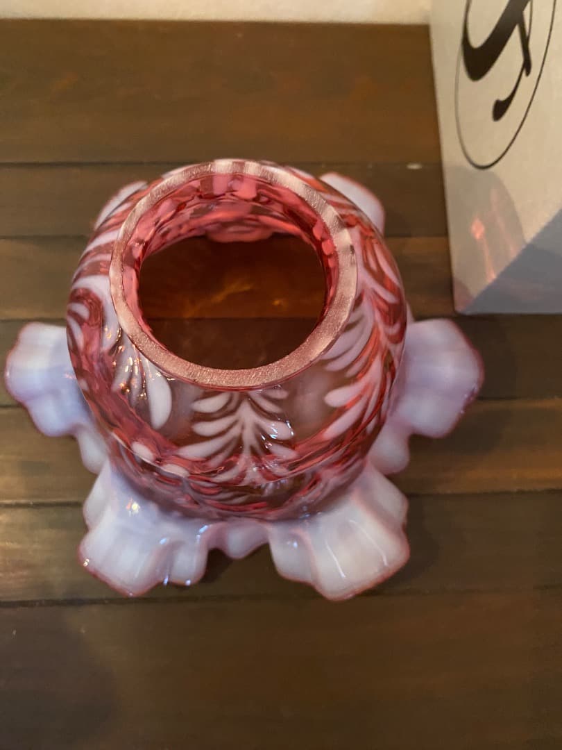 OLD FENTON レアクランベリー オパールセント ガラスシェード - メルカリ