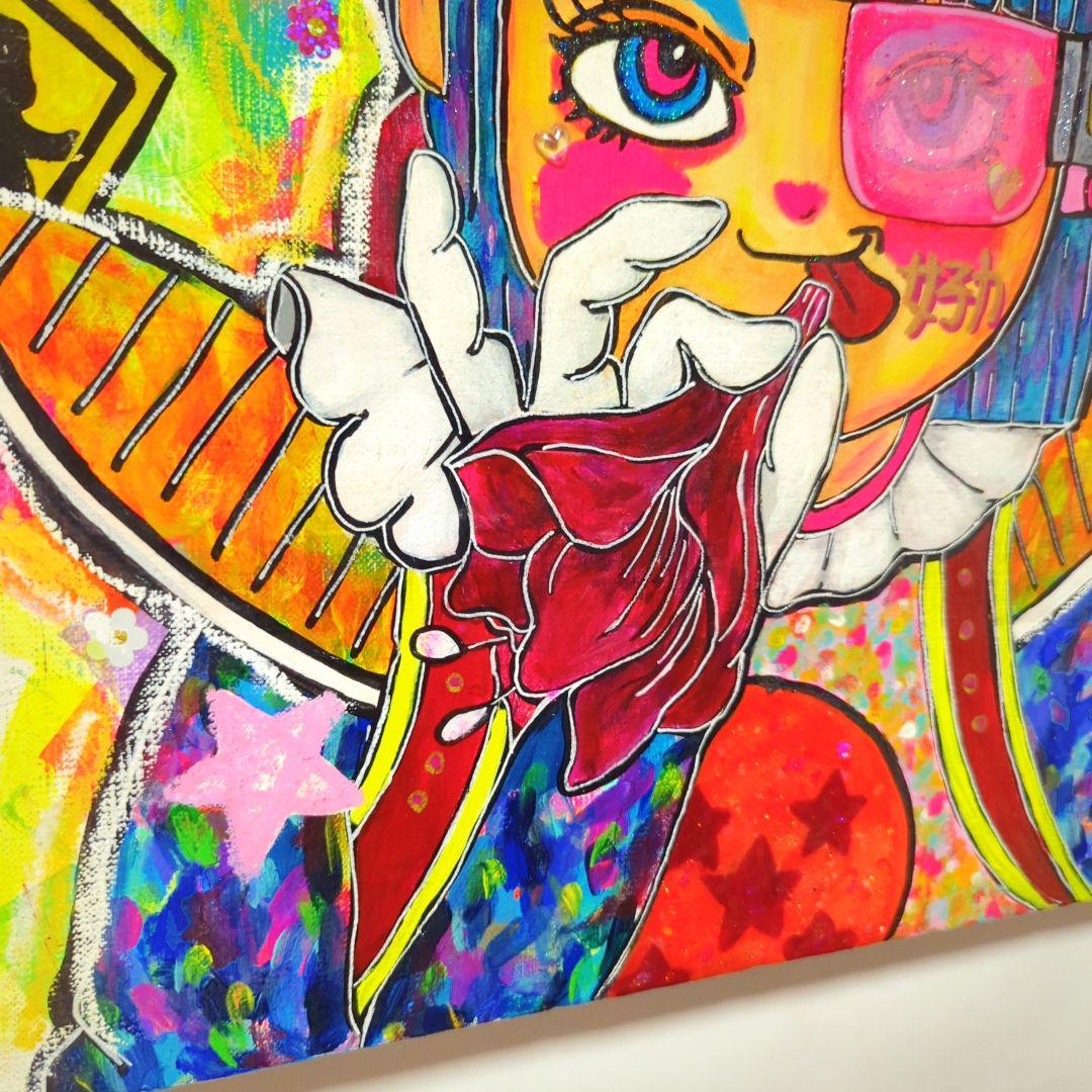 【一点物アートSALE】花の蜜を吸う戦闘力（女子力）高め女