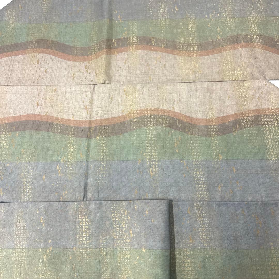 帯4872 ○高級 正絹 牛首紬 全通 袋帯