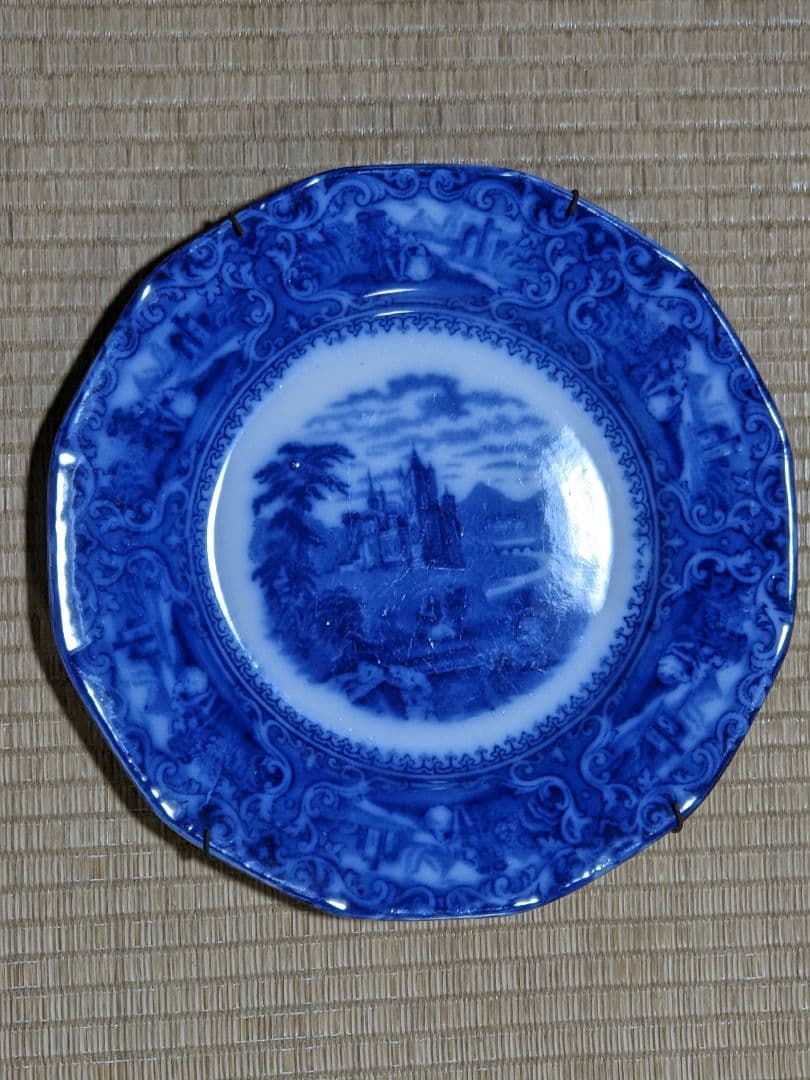 ♦英国製 スタッフォードシャー フローブルー裏印 1890年代〜1910年代頃