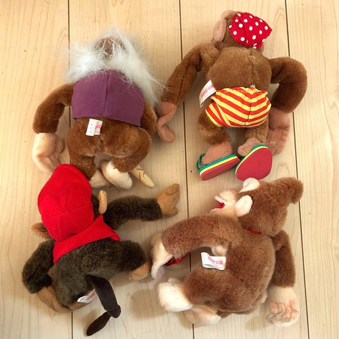 希少 1995年製 ドンキーコング ぬいぐるみ 4個セット - メルカリ