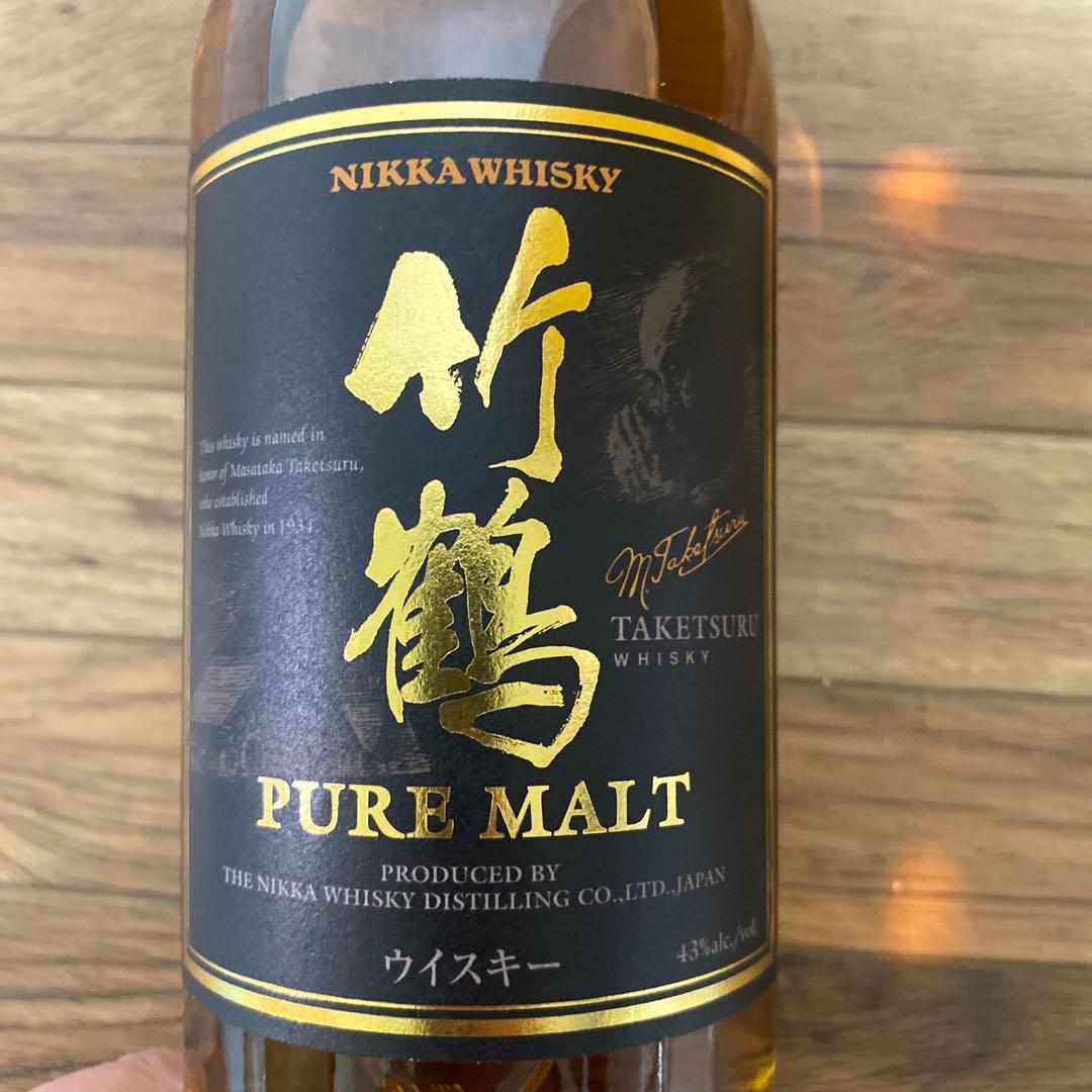 NIKKA 竹鶴 ピュアモルト 黒ラベル 500ml 43% ※終売旧ラベル美品