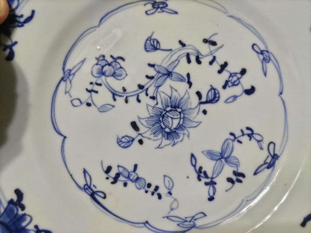 珍！ 新渡 チャイニーズ 8寸皿 伊万里・古染付・デルフト写し 中国製