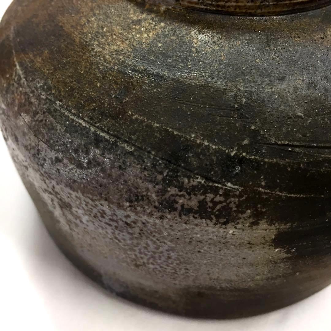 工芸会正会員　柴岡信義 備前抹茶碗　M55