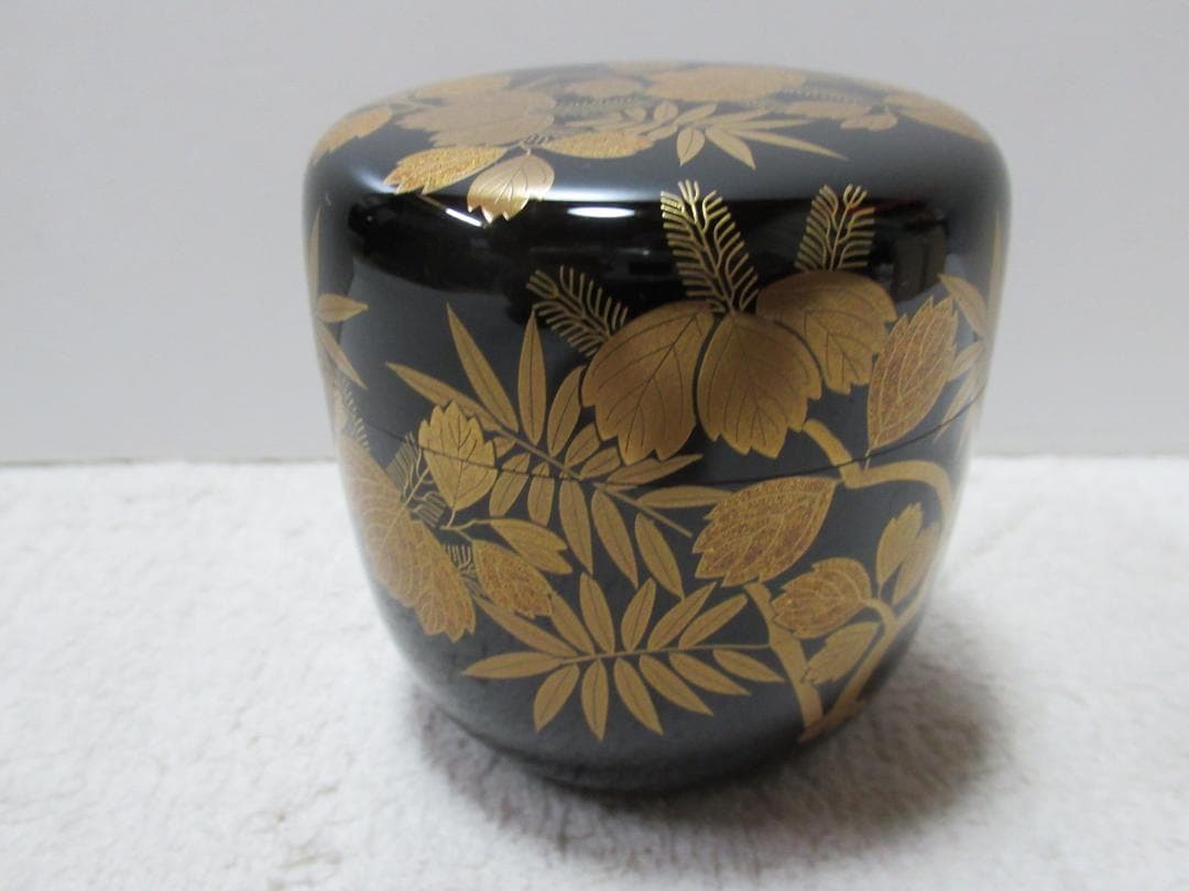 茶道具 輪島塗 茶平一斎造 桐竹利休棗 共箱