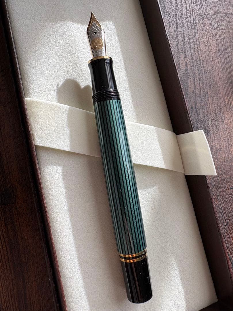 ペリカン M800 新仕様 グリーンストライプ EF