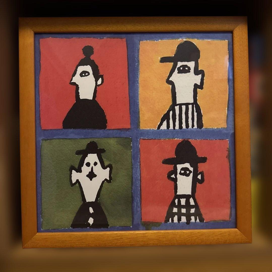 柚木沙弥郎 額絵「ひとびと」 - メルカリ