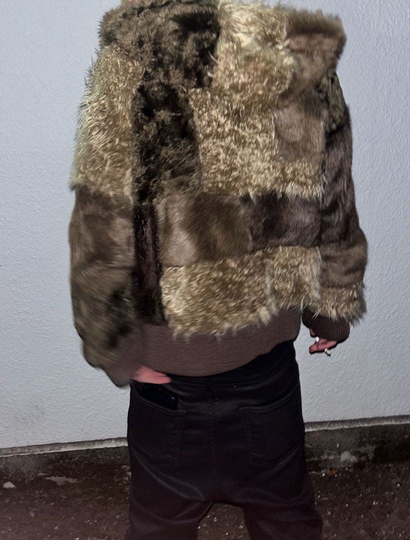 fur zip hoodie パーカー　フーディー　ファー　スナオクワハラ