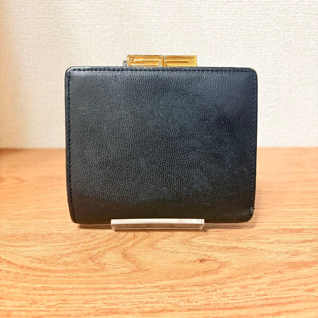 GIVENCHY ジバンシー 二つ折り財布 がま口 黒 コンパクト財布 - メルカリ