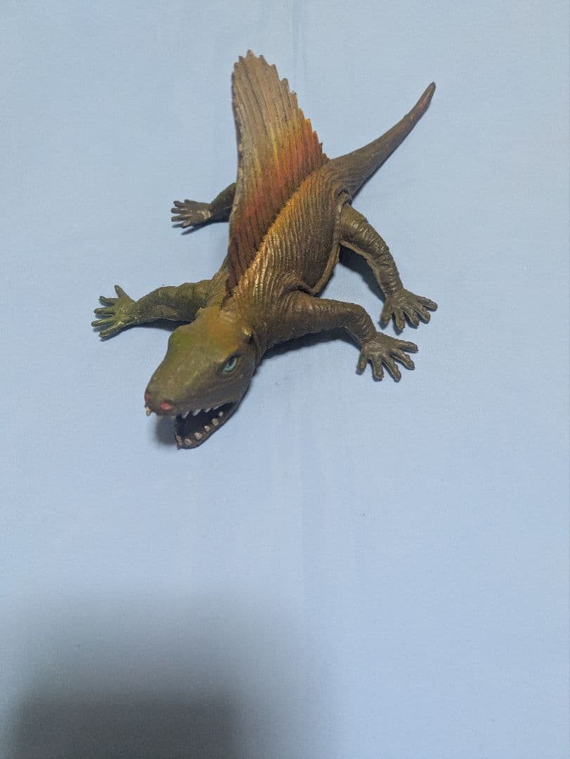 ディメトロドン 恐竜 昔のソフビ フィギュア Made in Hong Kong ディ